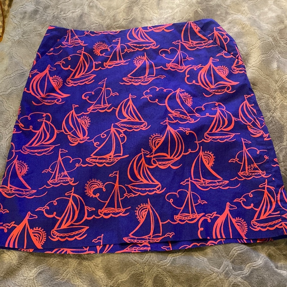 Lilly Pulitzer Sz 2 First Mate Sailboat Skirt
